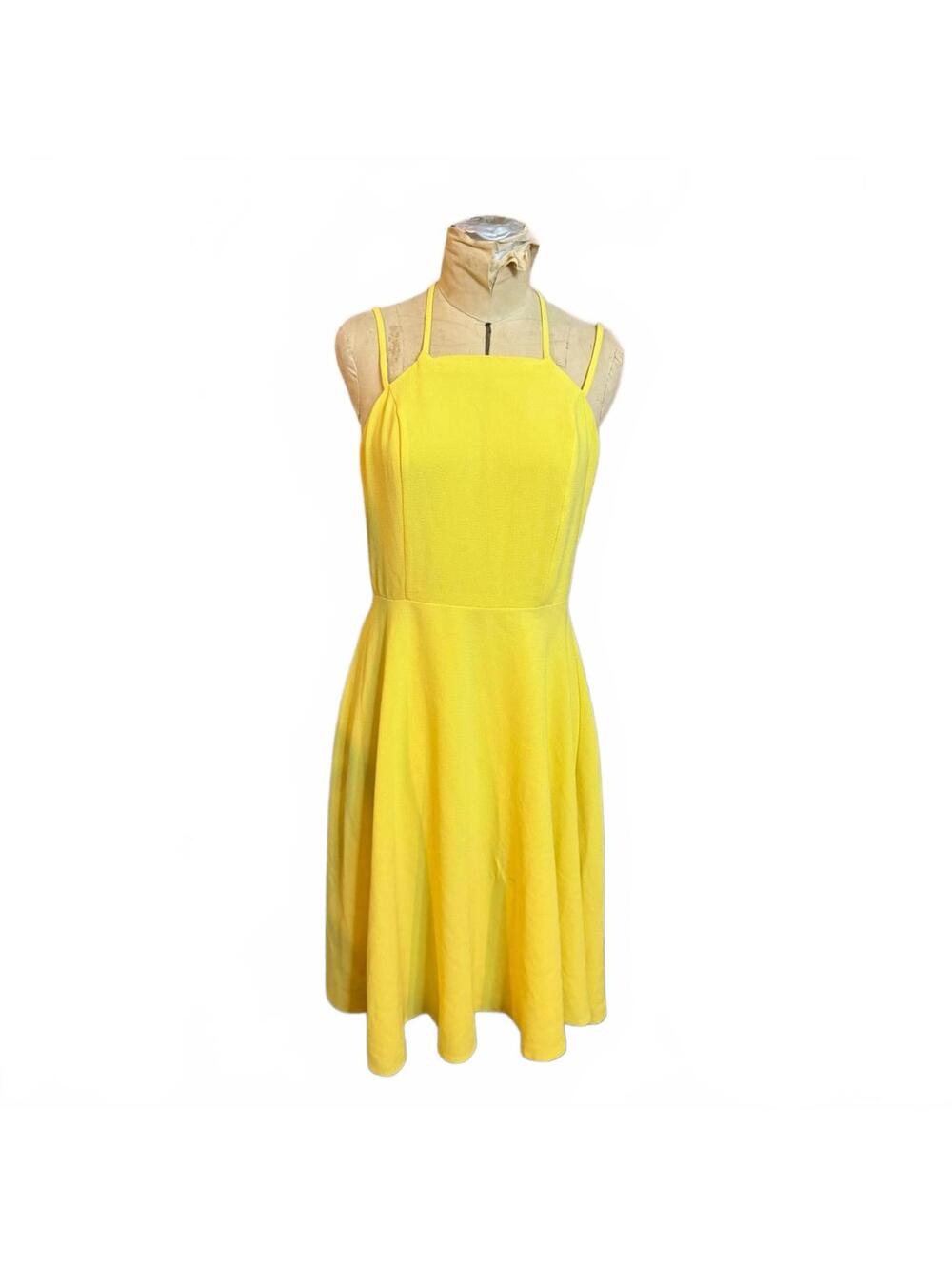 ASOS Yellow Sleeveless Dress with Cross Back Straps